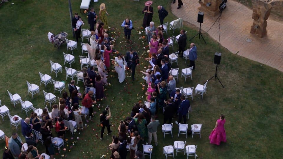 Grabación aérea con dron de una boda — Horizon Sky Drone